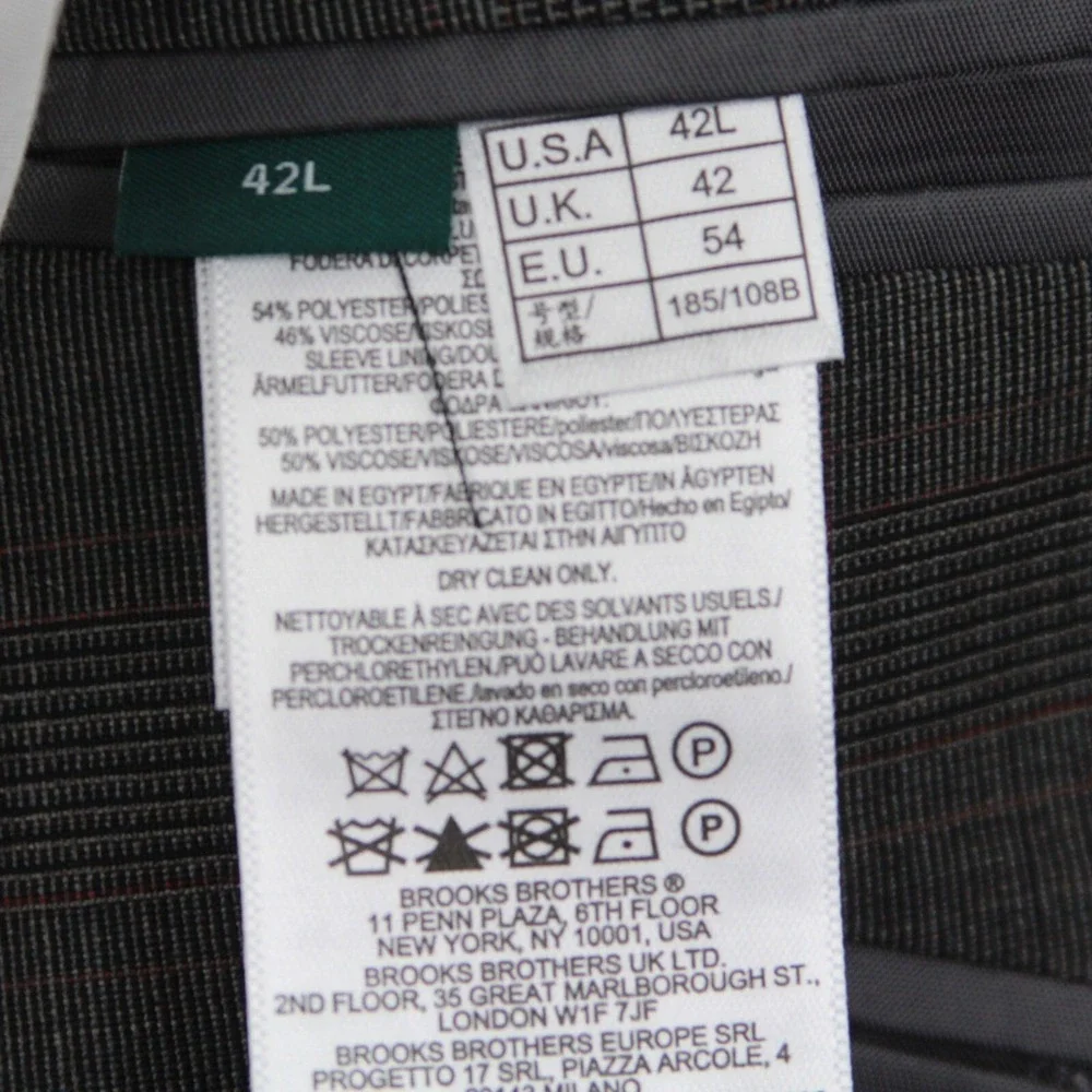B By Brooks Brothers Men's Suit Separates Jacket Classic-Fit 42L